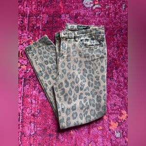 Blank NYC Women's Leopard Print Skinny Jeans - Tan and Gray